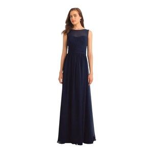 NWT BILL LEVKOFF Bridesmaid Dress 1114 Navy 12